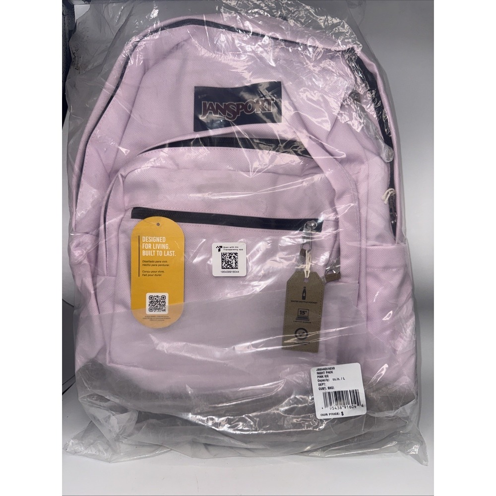 Jansport 2025 Right Pack Backpack PINK ICE 100% Original Brand NEW LAPTOP SCHOOL - Picture 6 of 6